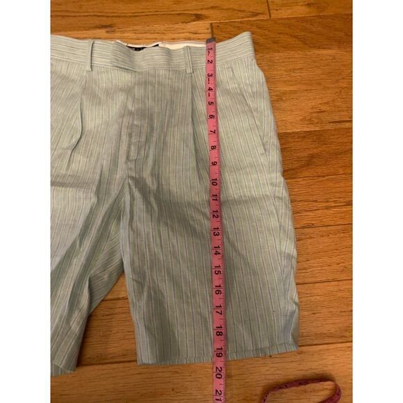 ASOS Design, women's light blue, striped cotton bermuda shorts size W30 - Picture 6 of 9